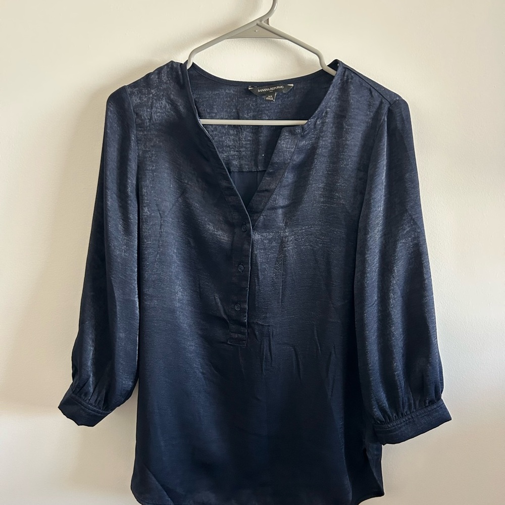 Banana Republic Navy Blue Women's Top